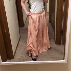 M/L Vintage The Limited Silk Skirt Peach